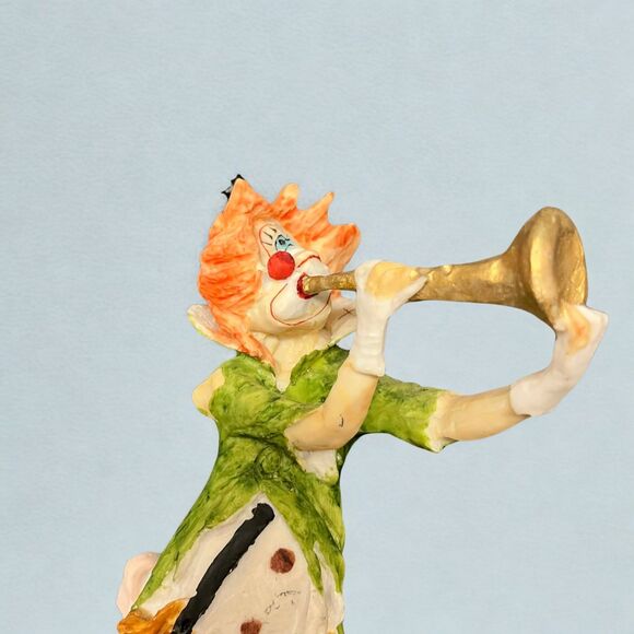 Vintage Pucci Arnart Hobo Clown Figurine Playing Trumpet Ex Condition Rare 1984 - Picture 3 of 6